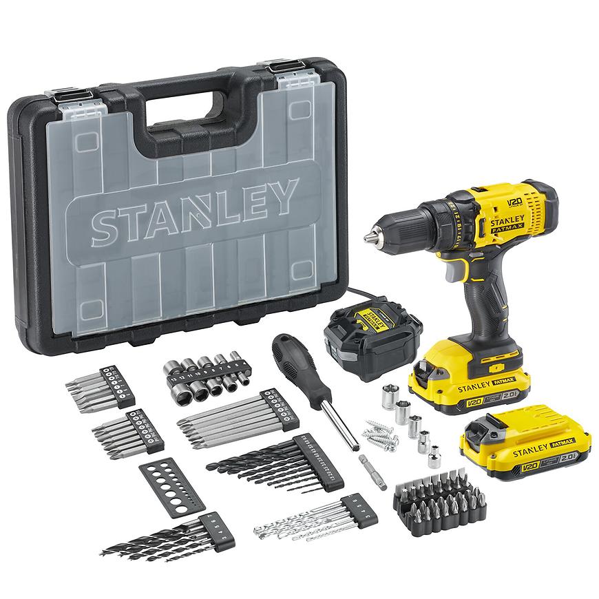 Aku vrtačka Stanley V20 18V 2x2Ah 50Nm + AC