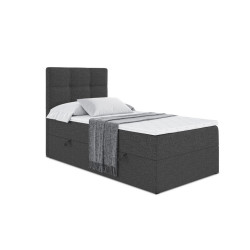 ALTDECOR AMERICKÁ postel s matrací H3 a lamelovým roštem – MARCE – 90x200 – vlevo, tmavě šedá