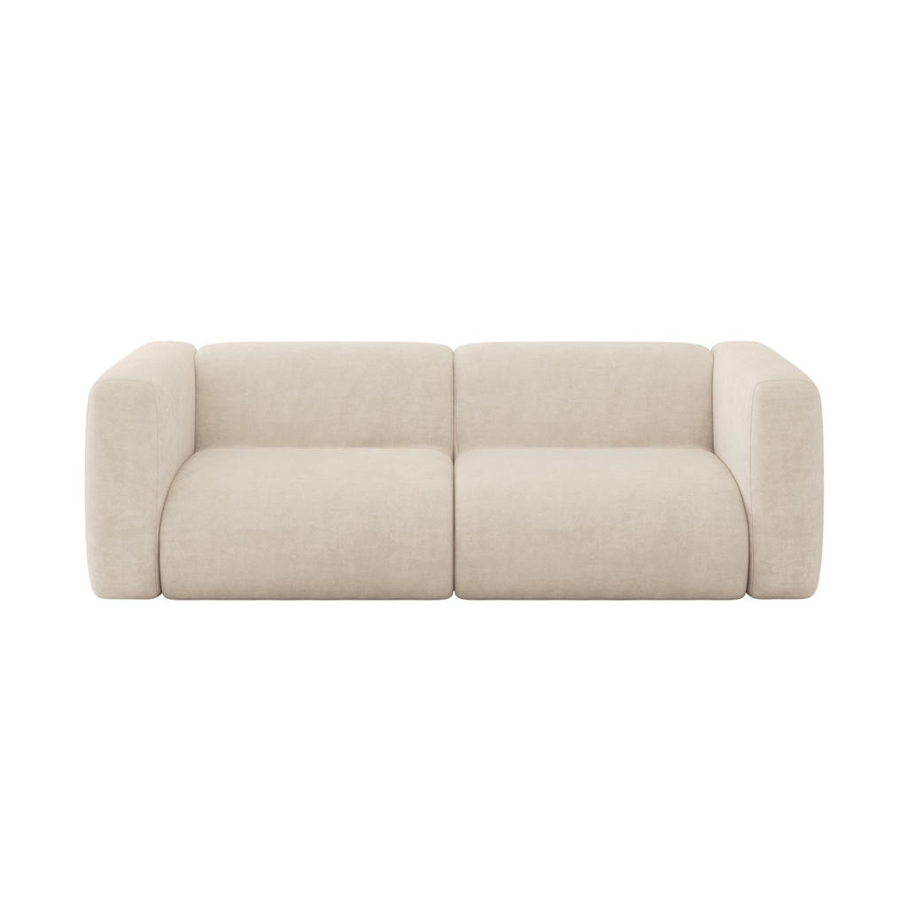 ALTDECOR MODULÁRNÍ pohovka MIRA-S1, 2místná, 228 × 89 × 70 cm, béžová, velur