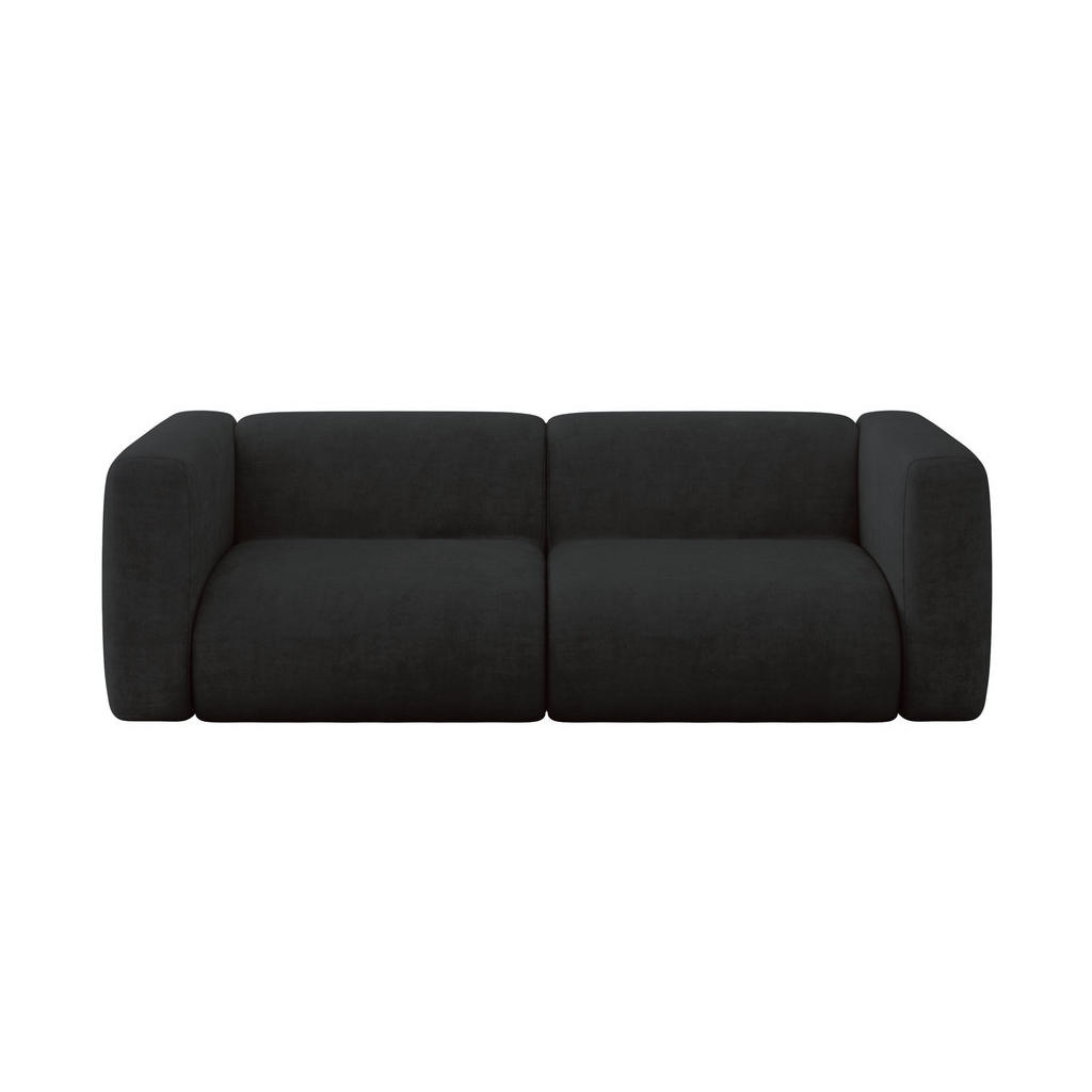 ALTDECOR MODULÁRNÍ pohovka MIRA-S1, 2místná, 228 × 89 × 70 cm, černá, velur