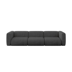 ALTDECOR MODULÁRNÍ pohovka MIRA-S2, 3místná, 319 × 89 × 70 cm, tmavě šedá, velur