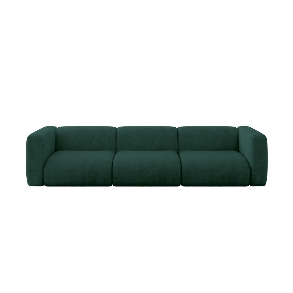ALTDECOR MODULÁRNÍ pohovka MIRA-S2, 3místná, 319 × 89 × 70 cm, zelená, velur