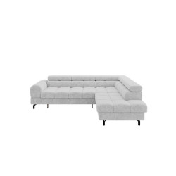 ALTDECOR ROHOVÁ SEDAČKA s funkcí spaní otomana vpravo LUMA-L 272x203x70 šedá velur