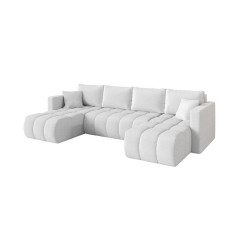 ALTDECOR SEDACÍ SOUPRAVA DO U s funkcí spaní a úložným prostorem GARD-U 300x146x85 bílá bouclé