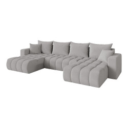 ALTDECOR SEDACÍ SOUPRAVA DO U s funkcí spaní a úložným prostorem MILA-U-v1 378x194x86 světle šedá bouclé
