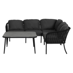 Amatio ZAHRADNÍ SEDACÍ SOUPRAVA, 14dílné, kov, textil