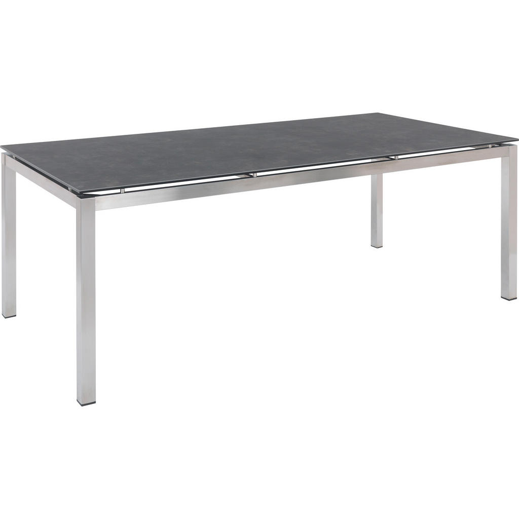 Amatio ZAHRADNÍ STŮL, kov, sklo, 200/100/75 cm