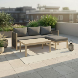 Ambia Garden TERASOVÁ SEDACÍ SOUPRAVA 3dílné, dřevo, plast