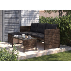 Ambia Garden TERASOVÁ SEDACÍ SOUPRAVA kov, plast, sklo