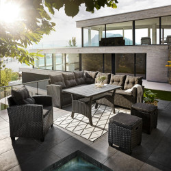 Ambia Garden ZAHRADNÍ JÍDELNÍ SET kov, plast, textil