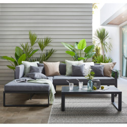 Ambia Garden ZAHRADNÍ SEDACÍ SOUPRAVA kov, textil