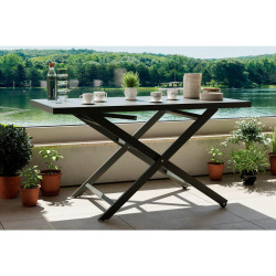 Ambia Garden ZAHRADNÍ STOLEK, kov, 140/40-71/75 cm