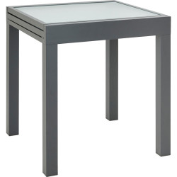 Ambia Garden ZAHRADNÍ STŮL, kov, sklo, 70-140/70/75 cm