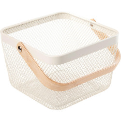 Ambia Home DEKORAČNÍ KOŠÍK bílá, světle hnědá