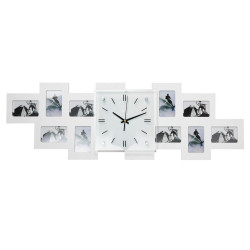 Ambia Home HODINY S FOTOGRAFIEMI, bílá, 80/26/4,8 cm