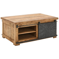 Ambia Home KONFERENČNÍ STOLEK, přírodní barvy, černá, dřevo, kov, 110/70/45 cm