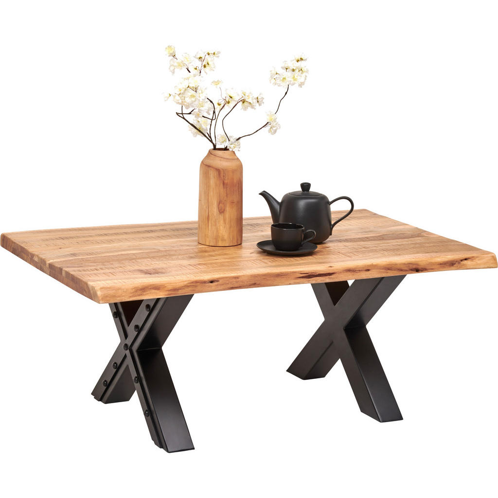 Ambia Home KONFERENČNÍ STOLEK, přírodní barvy, černá, dřevo, kov, 115/70/45 cm