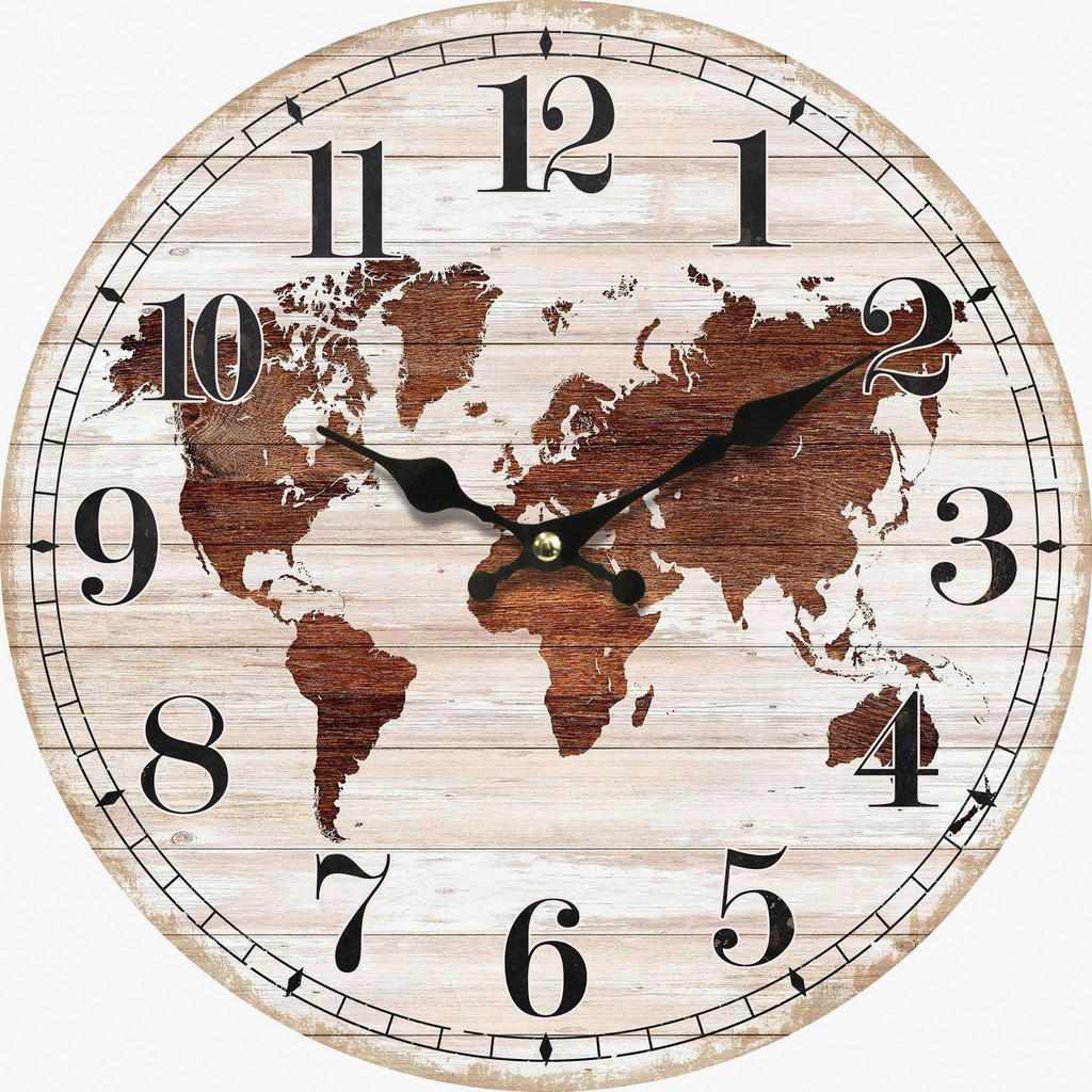 Ambia Home NÁSTĚNNÉ HODINY hnědá, černá 34 cm