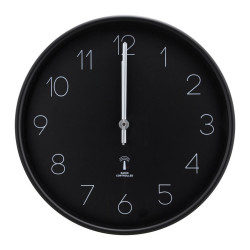 Ambia Home RÁDIEM ŘÍZENÉ HODINY černá 37,8 cm