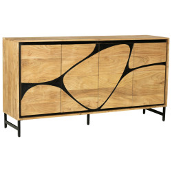 Ambia Home ŠIROKÁ KOMODA, akácie, černá, barvy akácie, 160/85/40 cm
