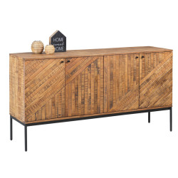 Ambia Home ŠIROKÁ KOMODA, staré dřevo, černá, světle hnědá, 150/78/40 cm