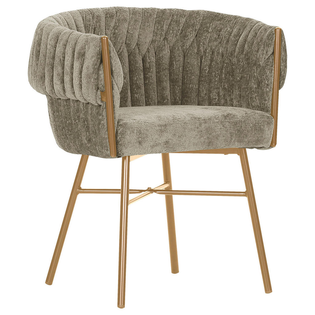 Ambia Home ŽIDLE S PODRUČKAMI, žinylka, šedohnědá