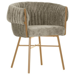 Ambia Home ŽIDLE S PODRUČKAMI, žinylka, šedohnědá