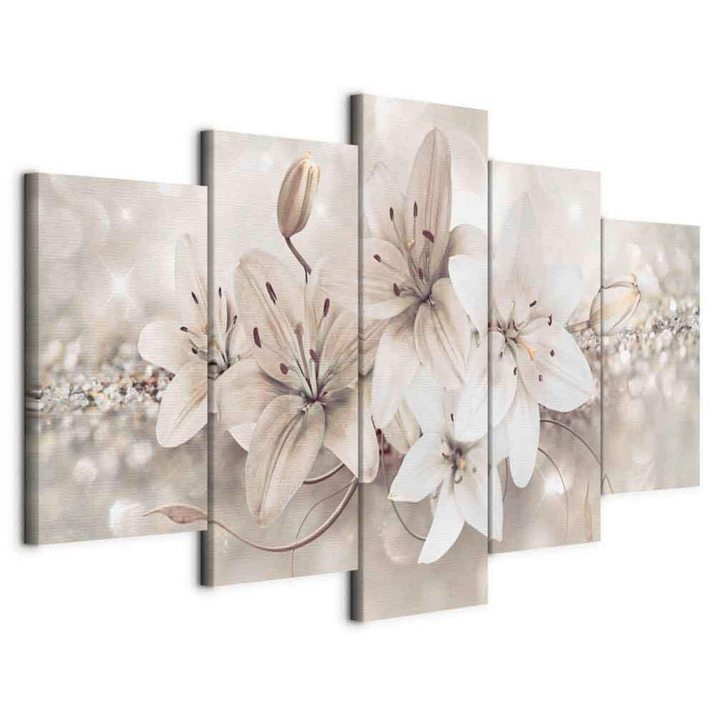 artgeist MALBA NA PLÁTNĚ, květiny, 100/50/1.2 cm