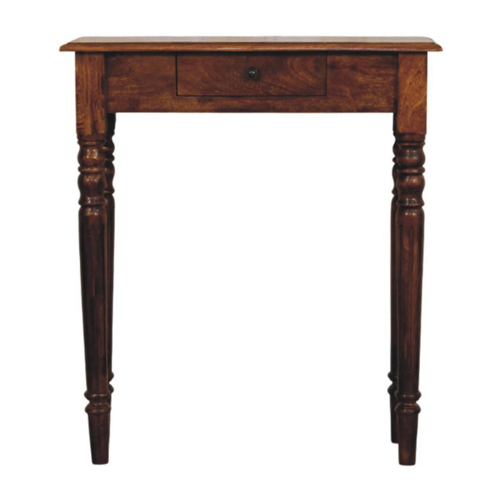 Artisan Furniture KONZOLE ze masivního dřeva, otevřený úložný prostor, hnědá