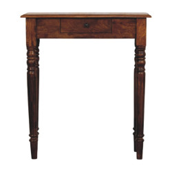 Artisan Furniture KONZOLE ze masivního dřeva, otevřený úložný prostor, hnědá