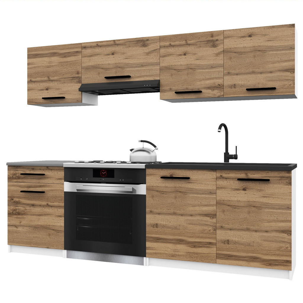 B BELINI GROUP KUCHYŇSKÁ LINKA Italia 1 180 cm, s pracovními deskami, Zlatohnědá
