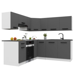 B BELINI GROUP KUCHYŇSKÁ LINKA Italia 6 360 cm, s pracovními deskami, Šedá matná