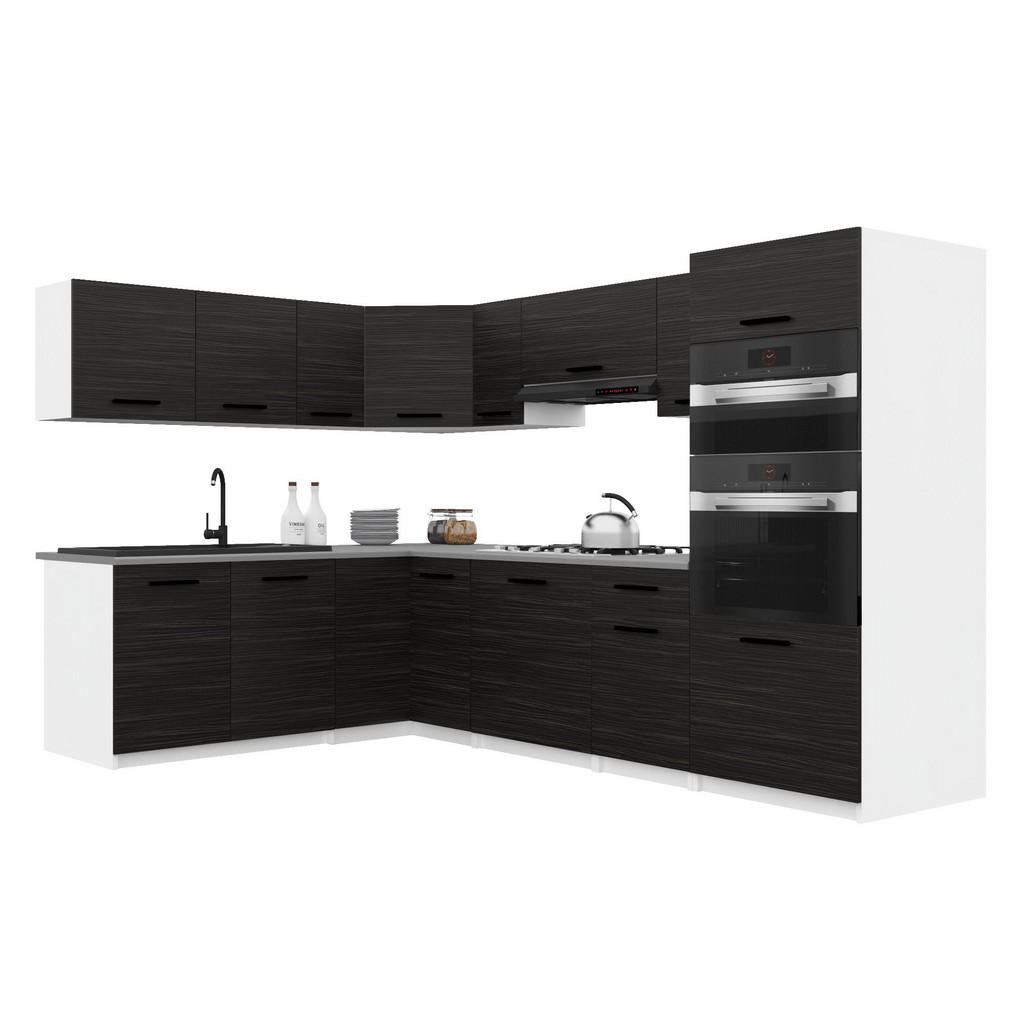 B BELINI GROUP KUCHYŇSKÁ LINKA Italia 8 420 cm , s pracovními deskami, Eben