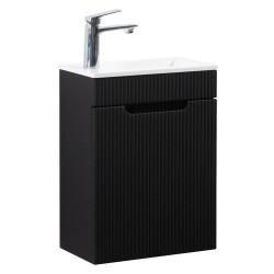 Badplaats SET UMYVADLA SE SKŘÍŇKOU Thermis 2 díly matná černá - 40 x 22 x 53 cm