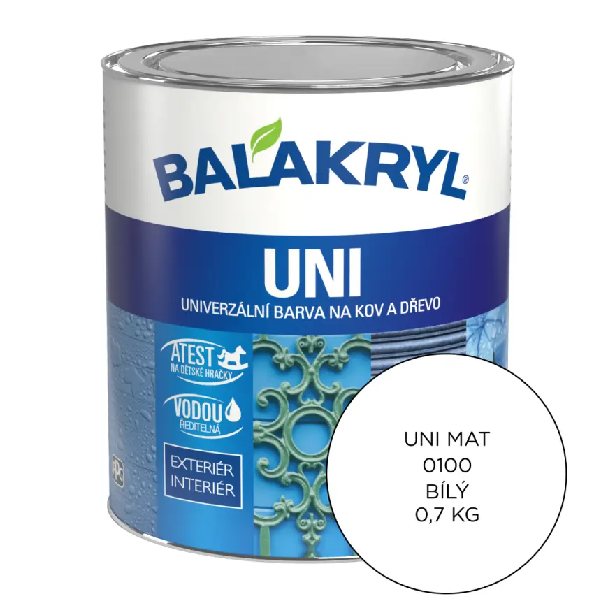 Balakryl uni mat 0,7kg+20% bílá