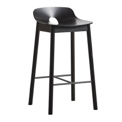 Barová židle "Mono", 65 cm, 2 varianty - Woud Varianta: jasan, černá barva