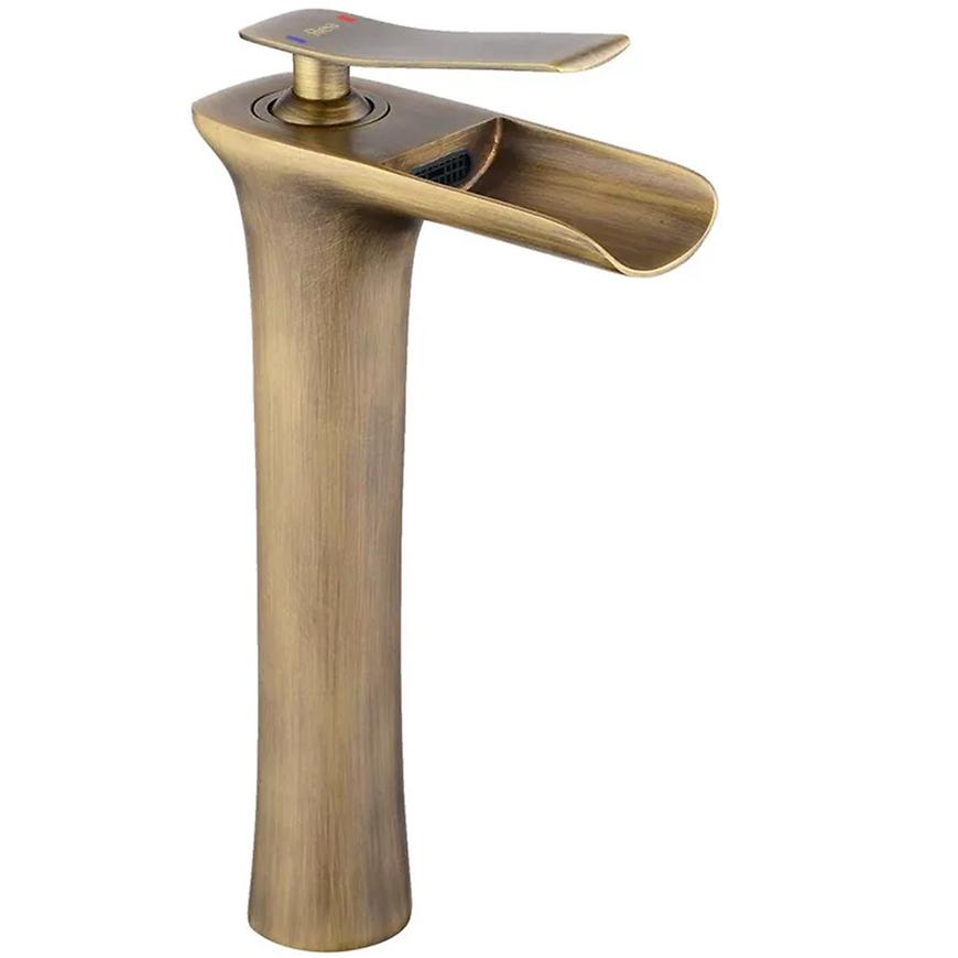 Baterie umyvadlová vysoká REA Laguna Antique zlatá kartáčovaná