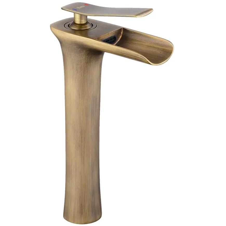 Baterie umyvadlová vysoká REA Laguna Antique zlatá kartáčovaná