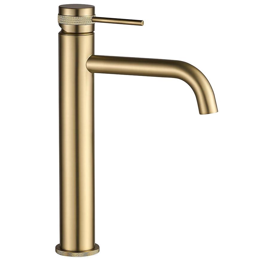 Baterie umyvadlová vysoká REA Lungo Grip zlatá kartáčovaná