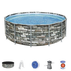 Bazén Power Steel 4.27 x 1.22m s filtrací vzor cihla 56993