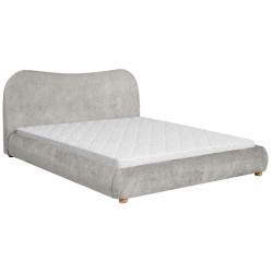 Beautysofa ČALOUNĚNÁ POSTEL Sonho, dvoulůžko 160x200 cm s pěnovou matrací 10 cm, žinylková látka, béžová