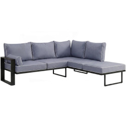 Beautysofa ROHOVÝ díl pohovky Verdino s kovovým rámem 215 cm, modrošedý