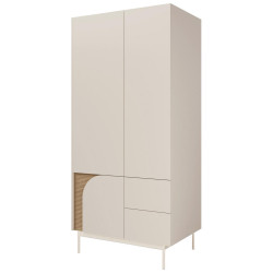 Beautysofa SKŘÍŇ S OTOČNÝMI DVEŘMI Camel se 3 otočnými dveřmi a 2 zásuvkami, 90 cm, jarní dub + Macadamia