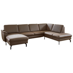 Beldomo Premium SEDACÍ SOUPRAVA, kůže, hnědá