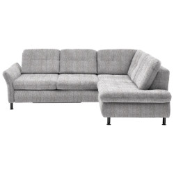 Beldomo Style ROHOVÁ SEDAČKA, textil, světle šedá