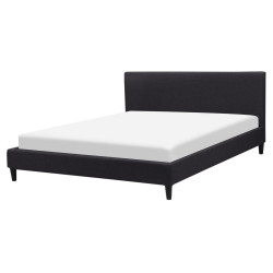 Beliani ČALOUNĚNÁ POSTEL 160/200 cm Černá Fitou