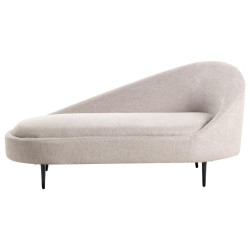 Beliani ČALOUNĚNÉ lehátko chaise longue pravostranné Béžové Valreas