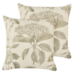 Beliani DEKORATIVNÍ POLŠTÁŘ sada 2 ks Béžový 45/45 cm Rosemary