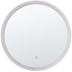 Beliani KOUPELNOVÉ ZRCADLO s LED osvětlením kulaté 58/58 cm Yser