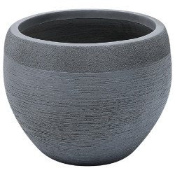 Beliani KVĚTINÁČ šedý kulatý 38/38/30 cm Zakros